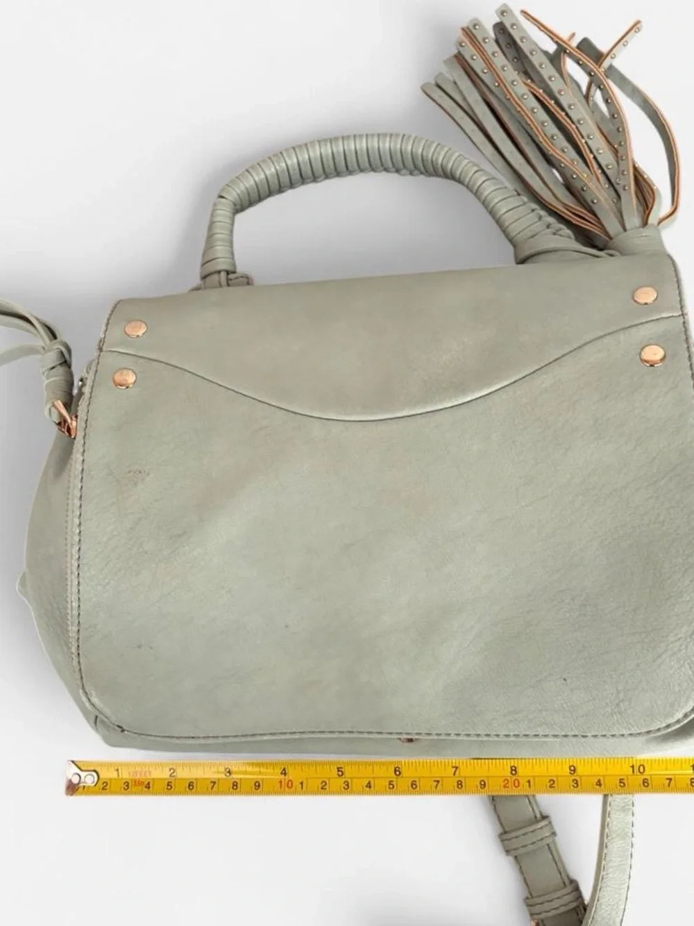 Green Faux Leather Handbag